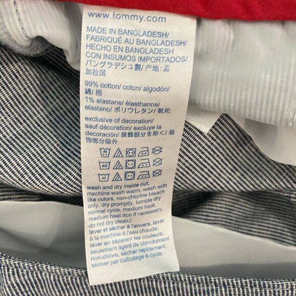 Tommy Hilfiger Navy and White Striped Capris Pants - Size 8 - Picture 7 of 8